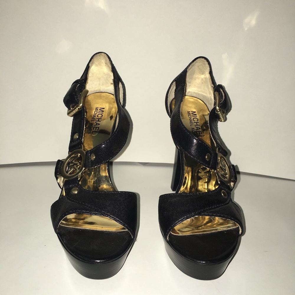 Michael Kors Black Heels real leather